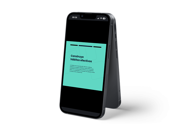 Mockup de smartphone mostrando Refracto