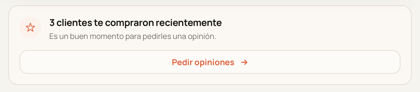 Refracto mostrando clientes recientes a los que se puede pedir una opinión